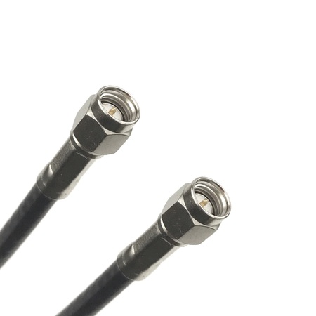 REMINGTON INDUSTRIES RG-58C Coaxial Cable Assembly w/SMA (Male) to SMA (Male) Connectors, 50 Ohm Impedance, 10 ft Length R-CX-1100-120